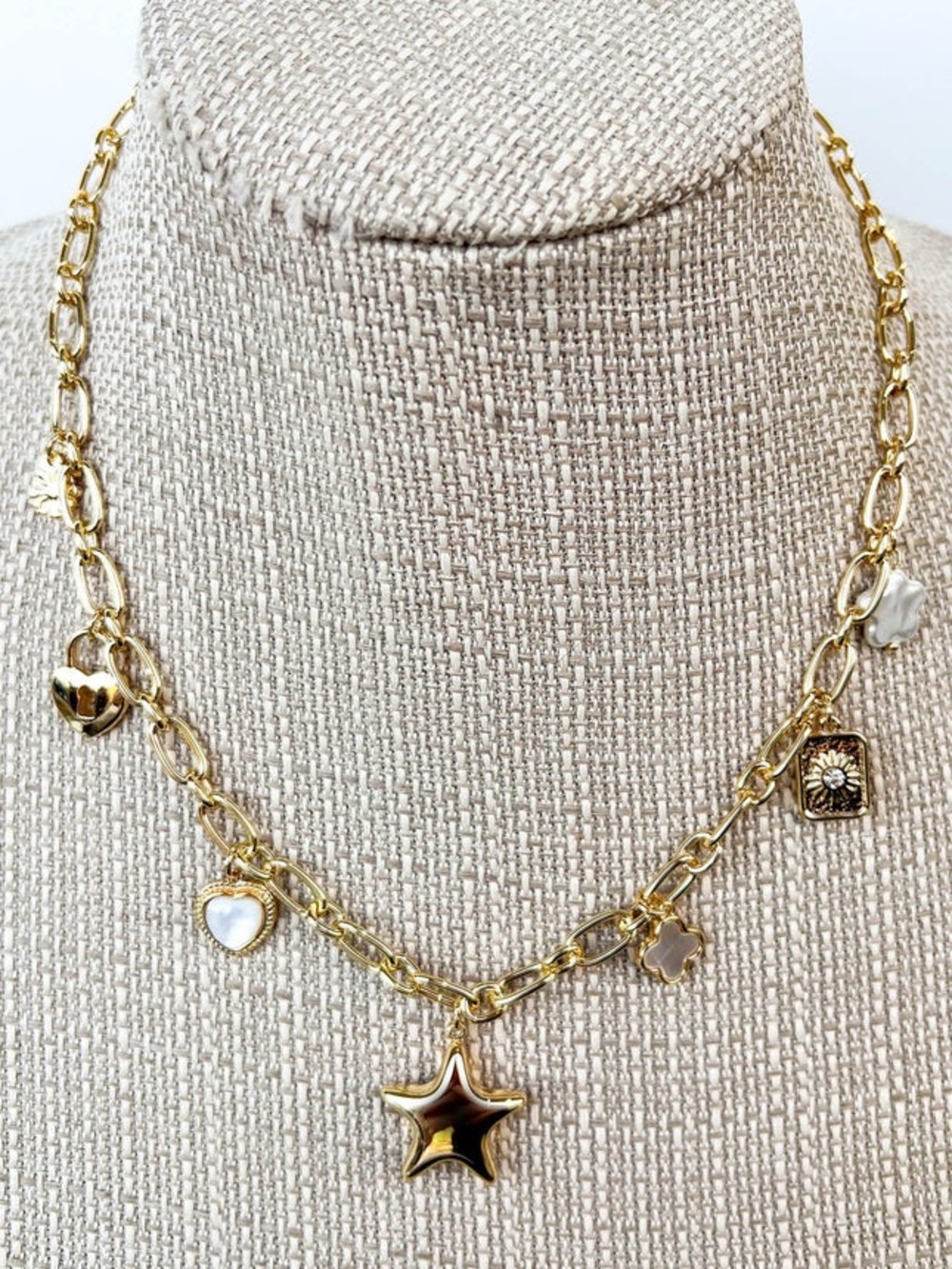 Puffy Star Charm Necklace